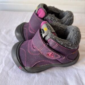 Keen Kootenay kids waterproof winter boot shoe toddler girl purple size 4